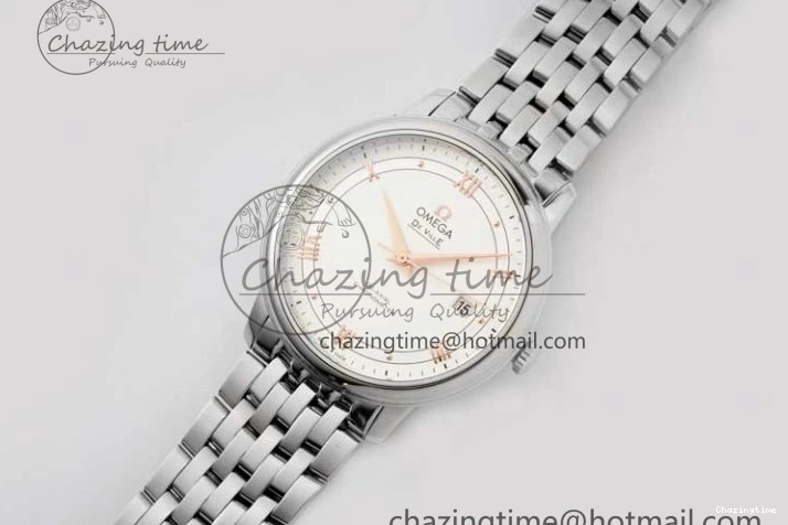 0107 Casual De Ville SS DIWF 1:1 Best Edition White Dial RG Markers on SS Bracelet MIYOTA 7847